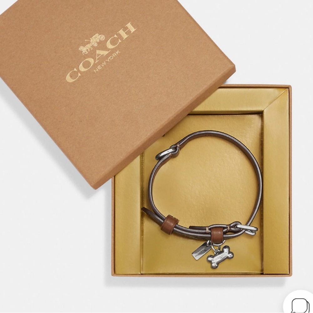 COACH Brown Tan Khaki Saddle Signature Dog Pet Collar New I have two - Picture 2 of 9